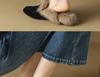 Women's 2025 Autumn/Winter Flat Suede Velvet Furry Mule Slippers
