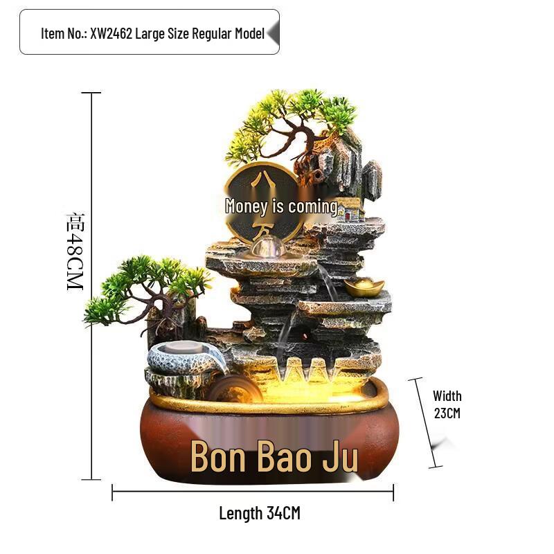 

HANDUNYOU Circulating Water Feng Shui Fountain Desktop Ornament