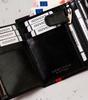 Men's vertical wallet with zippered compartment - Rovicky