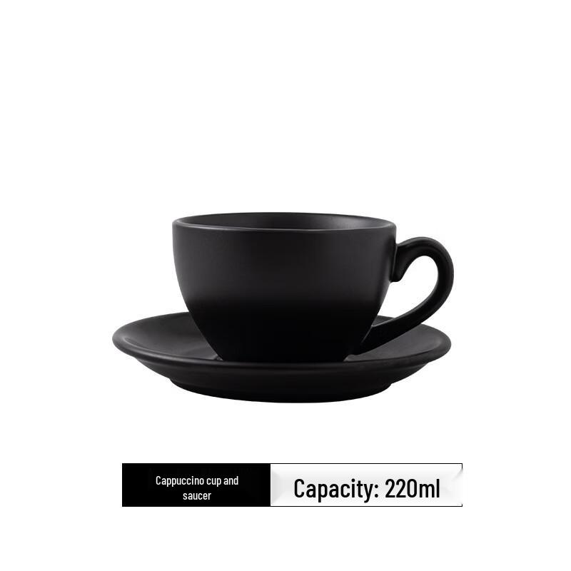 

Высококачественный набор из матовой черной керамической кофейной чашки и блюдца Nu Feng