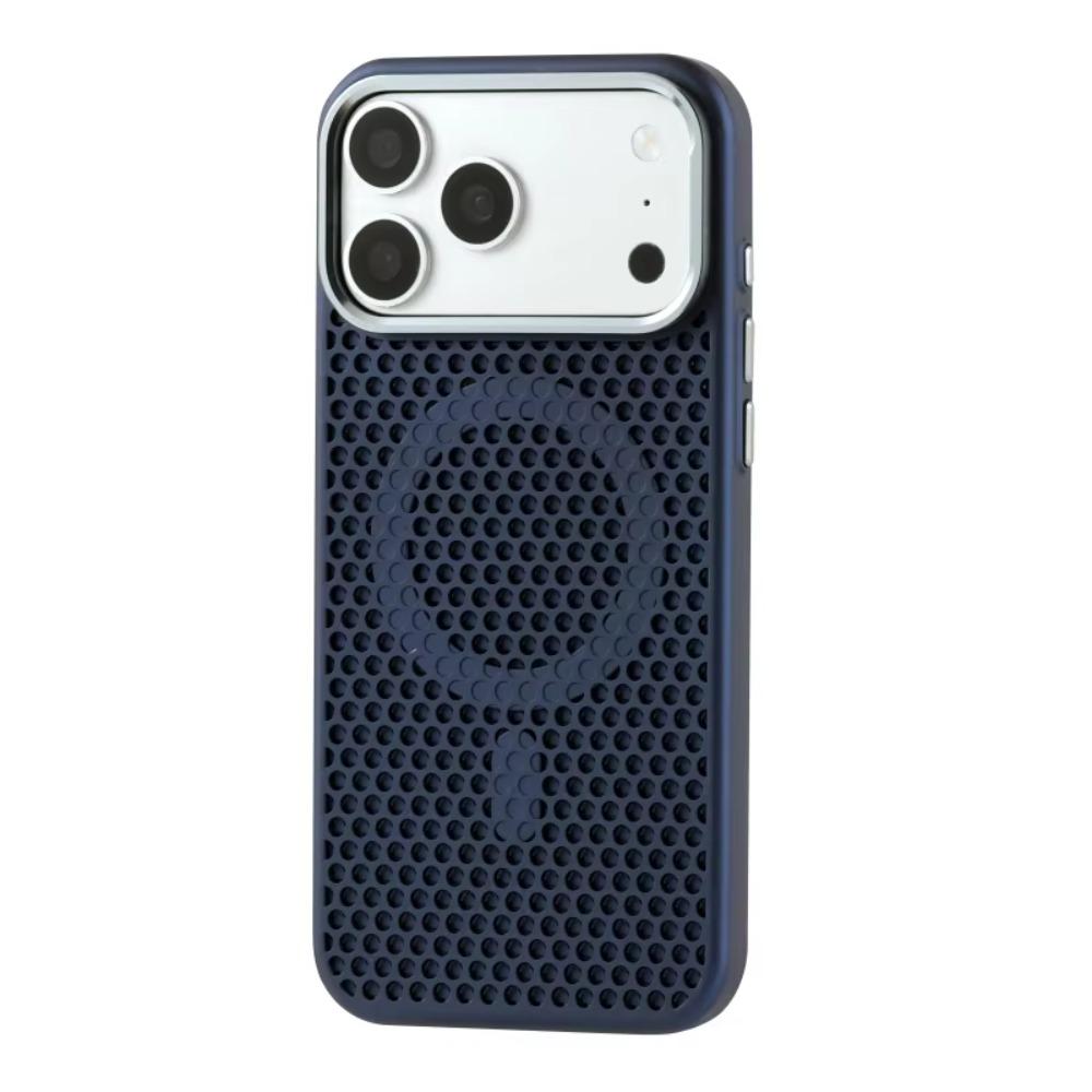 Unique Matte Cooling Case For iPhone 17 16 15 14 13 12 Pro Max Breathable Magnetic Anti-Drop Metal Camera Frame Protective Cover