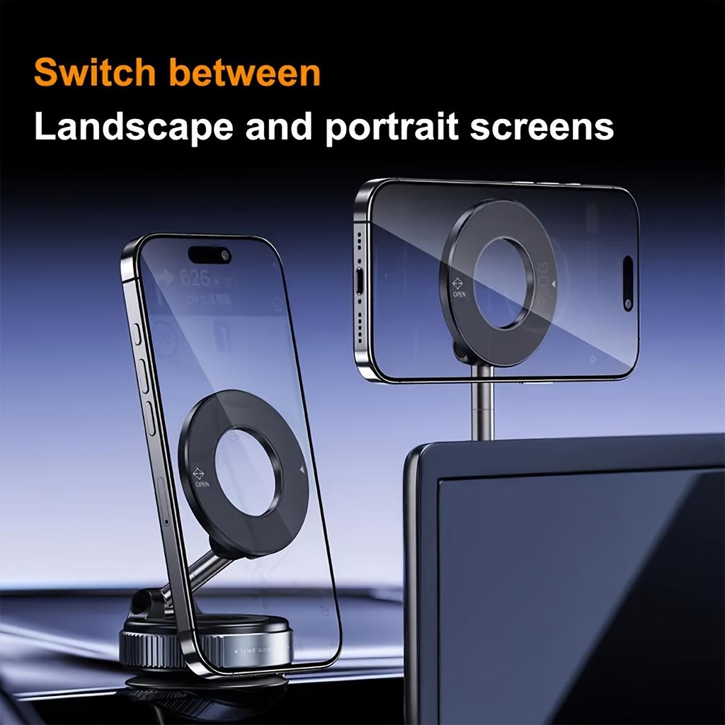 Magnetic Phone Holder Set Includes 1 Holder 1 Magic Ring Cleaning Cloth And Rubber Pad Equipped