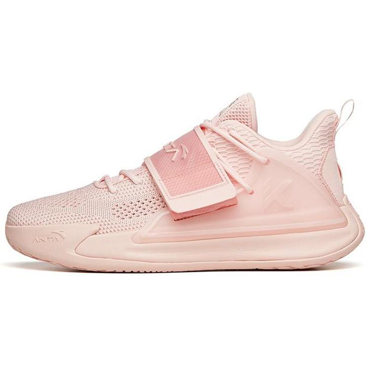 Anta Fleur d'eau 2 KT Amorti Antidérapant Et Résistant à l'Usure Couvrance Chaussures de Basketball Basses Rose Fleur de Cerisier 112021602S-1