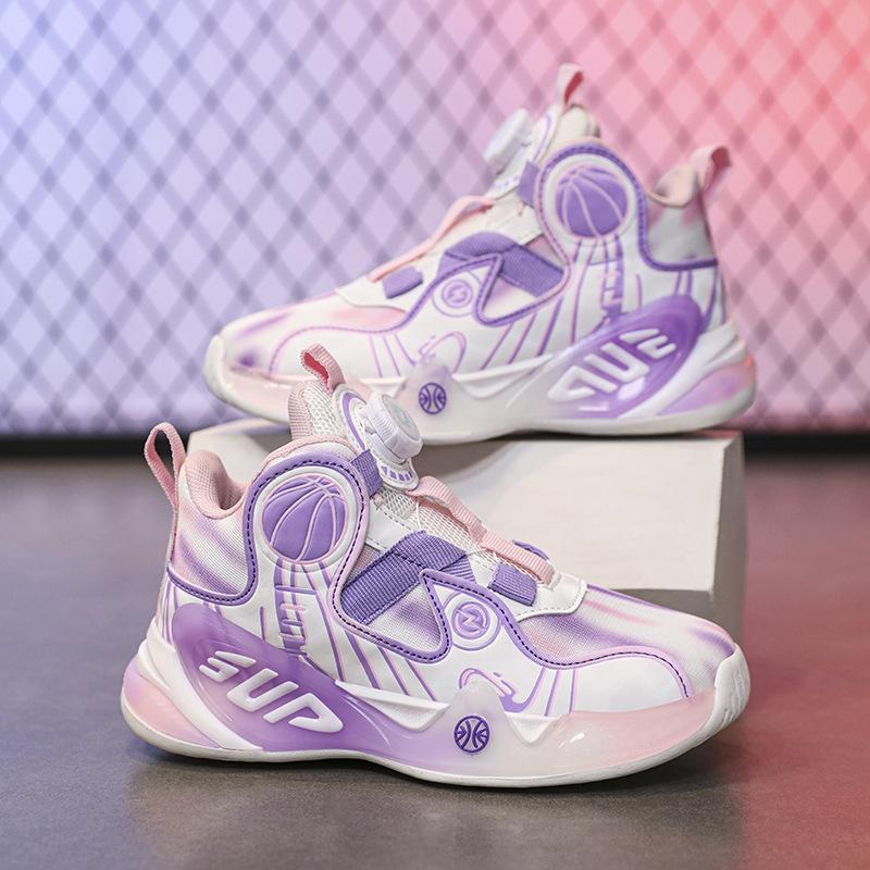 Kinder-Basketballschuhe, modische vielseitige Jungen-Sportschuhe für Jugendliche, mittelalte und ältere Kinder 6-12 Jahre, Grundschüler-casu