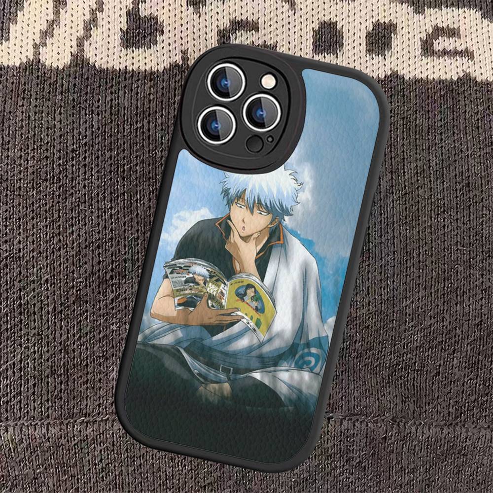 G-GINTAMA Anime Phone Case Hard Leather For IPhone 16 15 14 Mini 11 12 13 Pro Max Plus Fundas