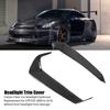 Fibre de Carbone Phares de Voiture Sourcils Paupières Anti Oxydation Remplacement pour GTR R35 2008 à 2016