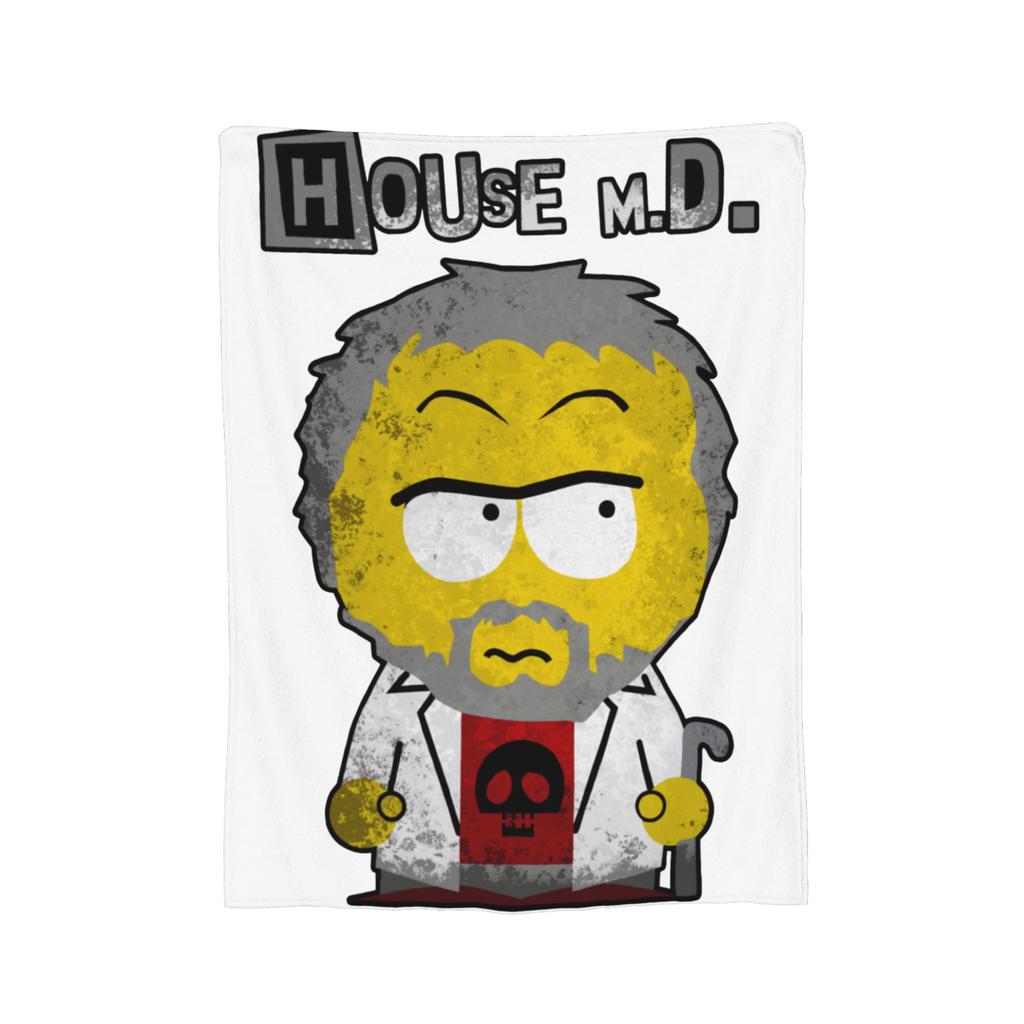 House MD Blanket Hugh Laurie Dr House Plush Vintage Warm Throw Blanket for Chair Covering Sofa Spring Autumn