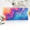 D Flat PinkBluePurpleOrange Swirl Aluminum Car License Plate Durable Vehicle Sign Decor Suitable for Car Art Decoration
