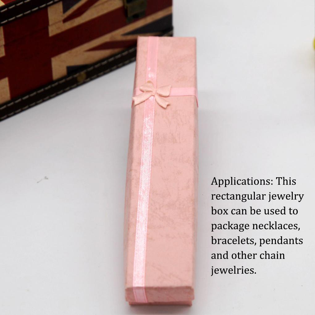 Jewelry Gift Box DIY Bracelet Packaging Case Decorative Dresser Display Holder Reusable Wedding Organizer with Ribbon