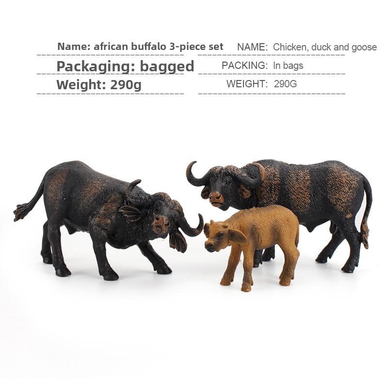 Pvc Solid African Water Buffalo Model With Realistic Design For Childrens Educational Toys
