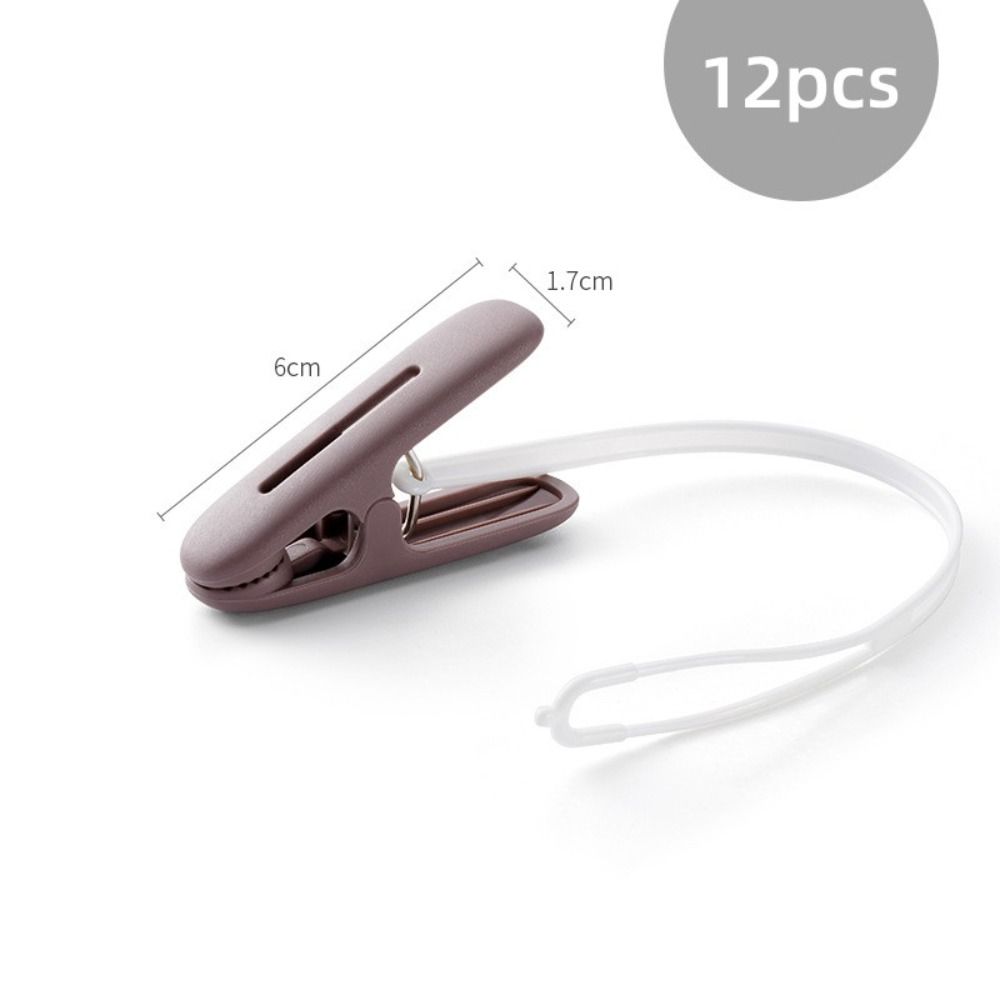 12 pezzi Molletta per vestiti in plastica con corda Porta abiti Molletta asciugatura multifunzionale Casa