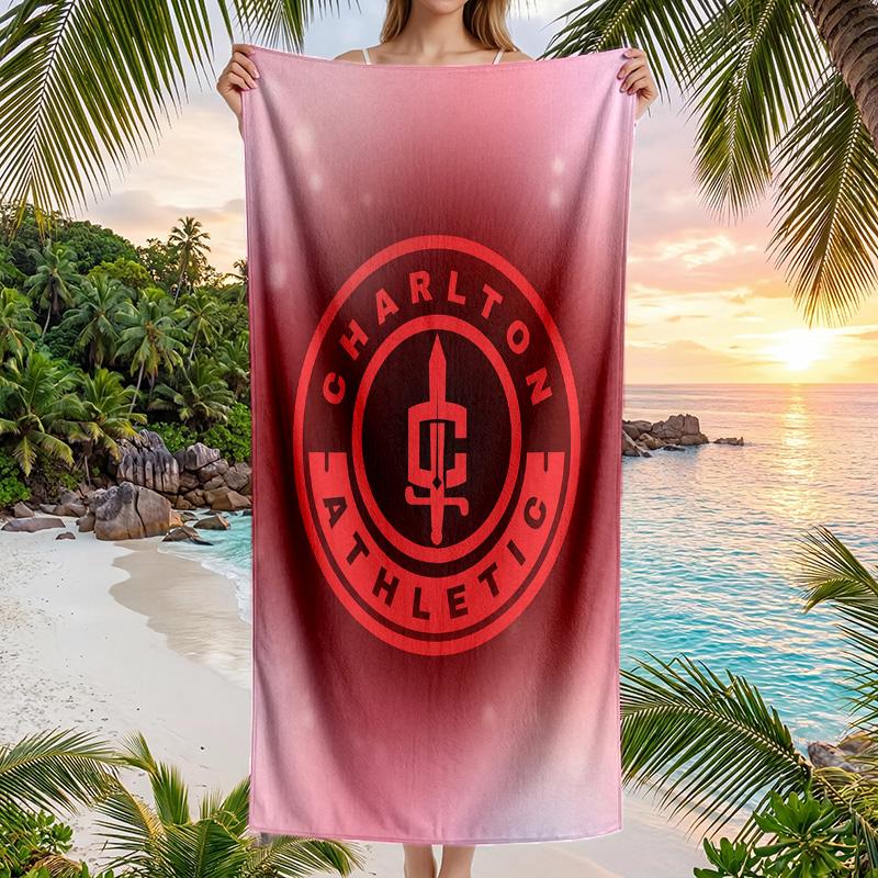 Telo da Spiaggia Asciugatura Rapida Charlton Athletic FC Stampa Microfibra Assorbente Portatile da Viaggio per Nuoto