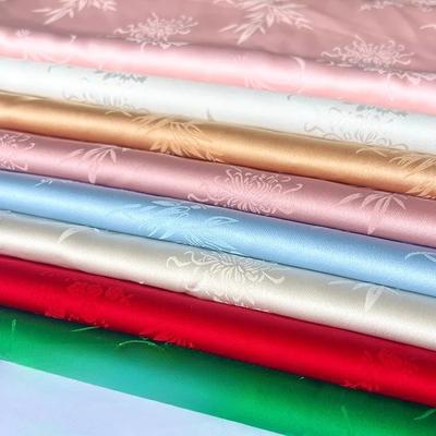 Látka Žakardový Satén Imitující Hedvábí Starožitný Styl Čínský Styl Tmavý Vzor Tkaná Brokátová Látka DIY Šaty Hanfu Cheongsam