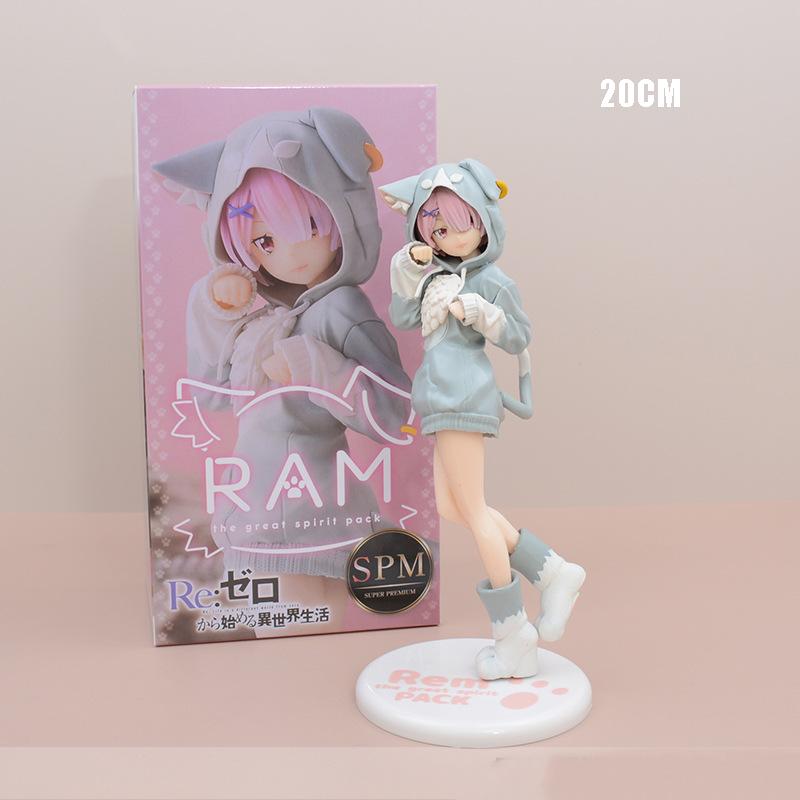 Anime Re:Zero kara Hajimeru Isekai Seikatsu Rem Figurka Model Ram Puck Startovní Šaty PVC Emilia Kolekce Dárek Hračka