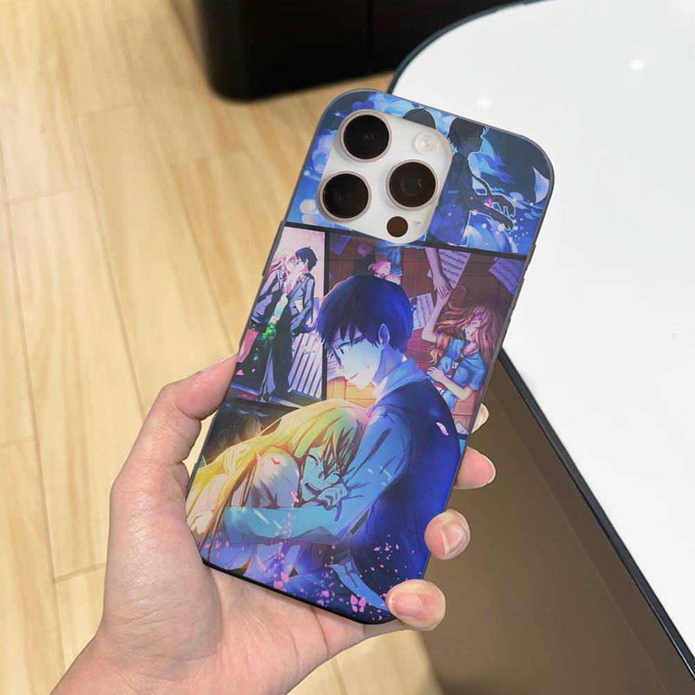 Amine Y-Your Lie In Aprils Soft Corrugated Transparent Phone Case For iPhone 17 15 16 11 12 13 14 Pro Max Plus Pro