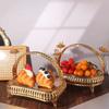 Creative Pastry Tray Retro Golden Glass Plate Craft Fruit Plate  Office