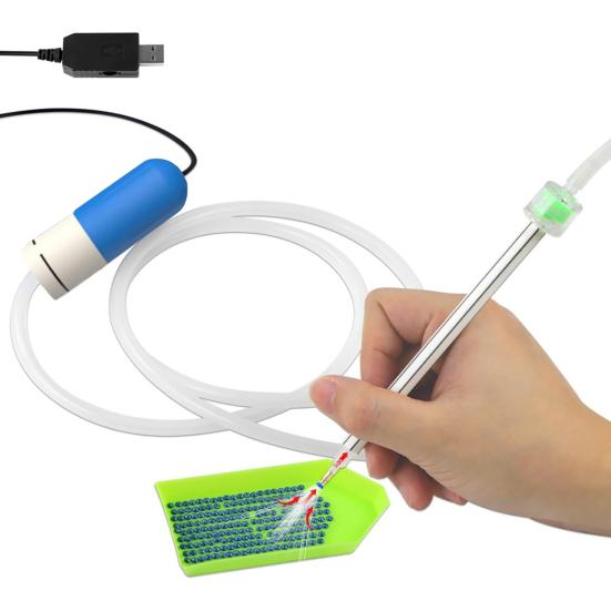 

Вакуумная алмазная ручка для художественного нанесения, электрический инструмент для нанесения алмазов, без воска, питание от USB, алмаз синий