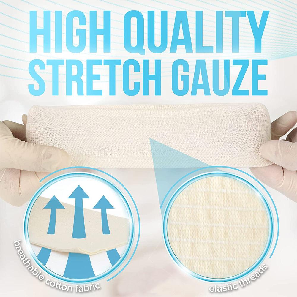 1 Rolle Elastische Schlauchbandage, 10M - Naturfarbe, für Große Knie-Stützbandage - Mittlerer Oberschenkel, Baumwolle Spandex