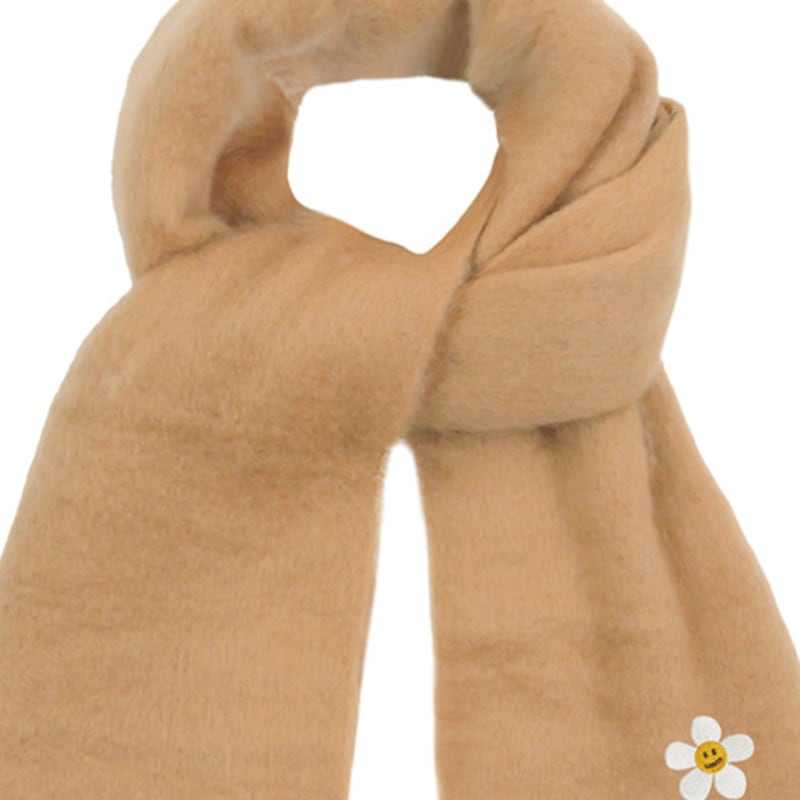 GRAVER [UNISEX] Blumenpunkt-Stickerei Bold Schal_Braun