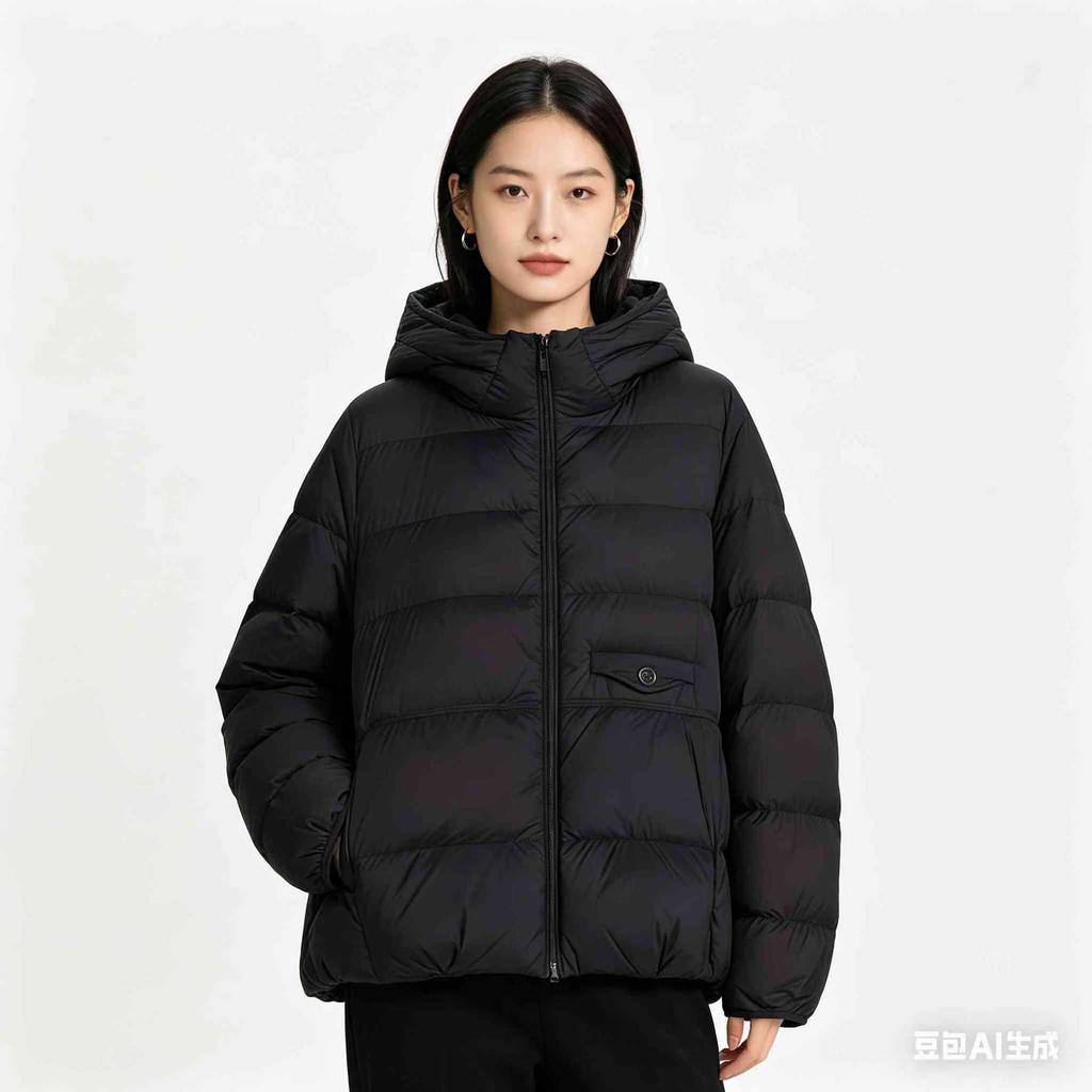New Winter 2026 Thickened Puffs Small Hooded Super Good-looking Short Bread Clothing