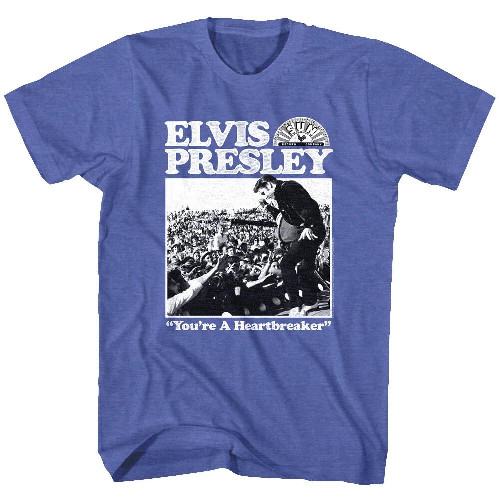 Elvis Presley You re a Heartbreaker Men s T Shirt Sun Records Live Concert Tour 3XL