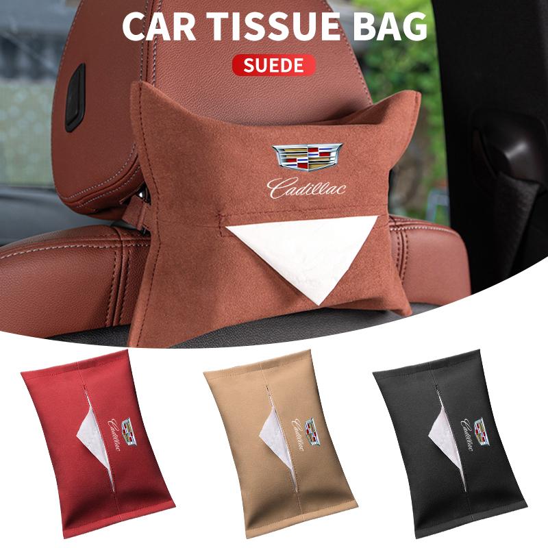 Versteckte Aufbewahrungstasche für Servietten zum Aufhängen am Autositz für Cadillac SRX Escalade CTS BLS ATS DTS XTS SLS XLR V Deville CT5 Zubehör