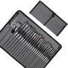 Professional Paint Brush Set, 24-Piece Set for Watercolor, Oil, Acrylic, and Other Paints, Includes Long Handle, Round, and Flat Brushes