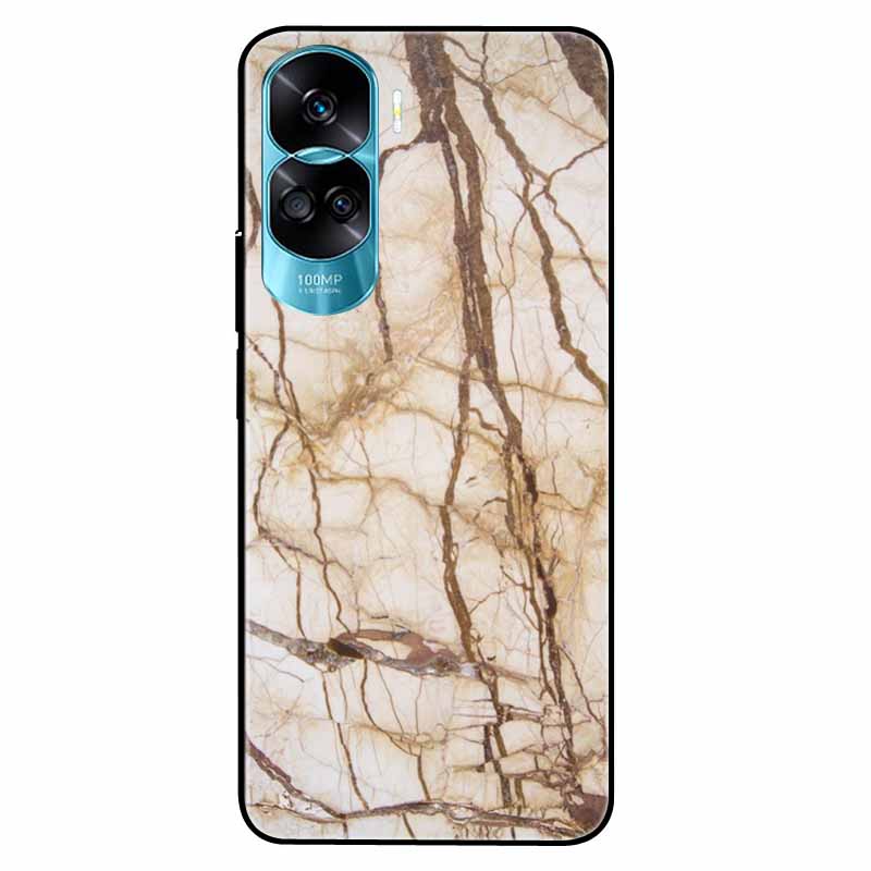 

For Honor 90 Lite 5G Case 90pro Soft Black Silicone Cool Marble TPU Funda Para for Honor 90 Pro Honor90 Shockproof 90Lite Flower Honor 90 Lite