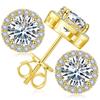 Orecchini Rotondi in Argento 925 con Moissanite da 0,1-4 Carati Fidanzamento Matrimonio Quotidiano Festa Viaggio Gioielli Regalo di Natale Per Donne