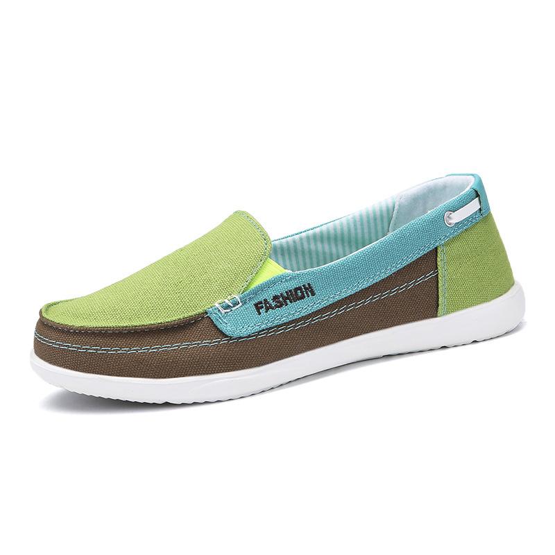 Women's Canvas Shoes Color Matching Canvas Shoes Comfortable Casual Women's Shoes Light Shoes Mother Light Women's Shoes
