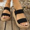 Women's Shoes Thick-soled Wedge Heel Sandals One-line Sponge Sandals