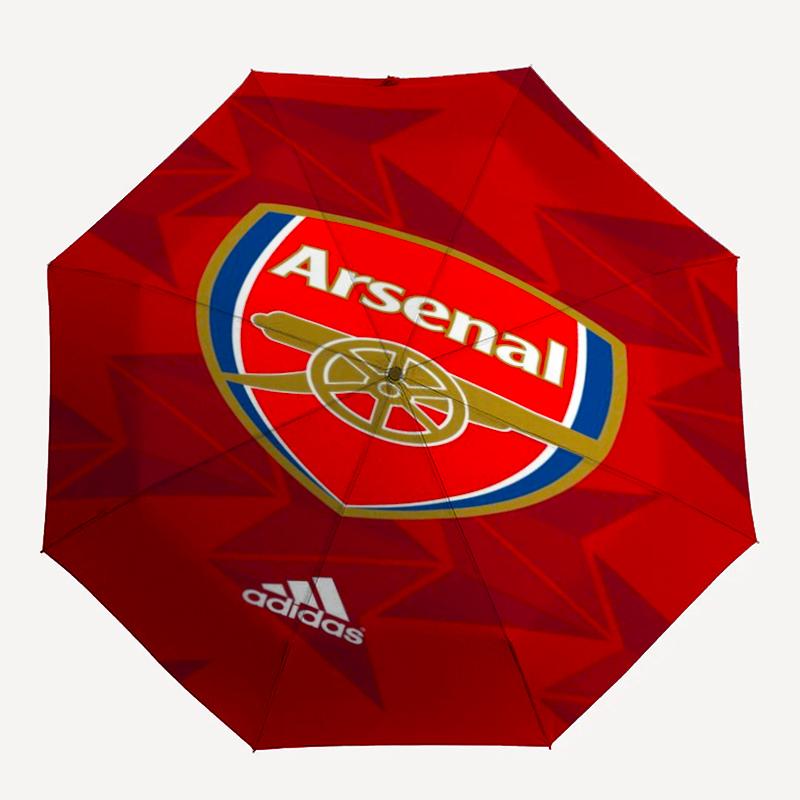 Arsenal Football Club Theme Automatic Umbrella, Lightweight & Portable, 8 Rib, Perfect for Outdoor Travel, Birthdays, Christmas, Gifts.