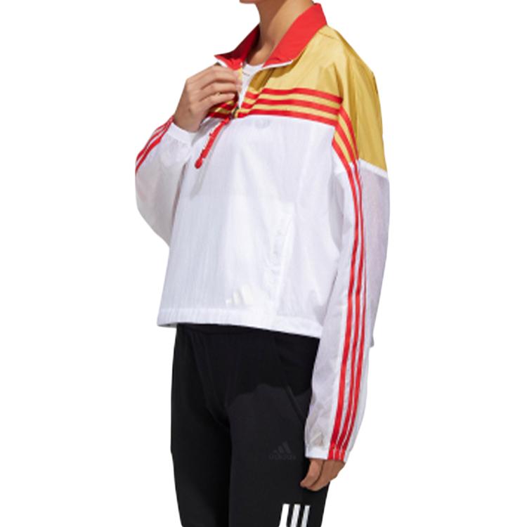 adidas Urban Anorak Jacke Damen Oberbekleidung Weiß Gelb GJ9020