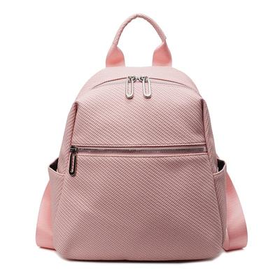 Soft Leather Backpack Women's 2025 New Korean Version of Versatile Simple Commuter Small Backpack Solid Color Versatile Travel Bag