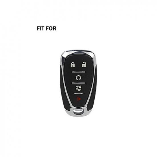 Leather Car Key Fob Cover Case For Chevrolet Cruze Malibu Equinox Camaro Trax