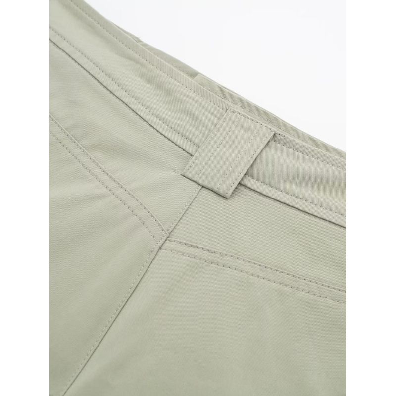 Kaslead Women's Fashion-Style Pocket Mid-Rise Pants Skirt