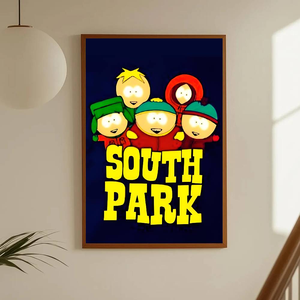 1pc Anime P-Parks Souths Poster Sticker Print Waterproof Wall Art For Living Room Bedroom Home Decor