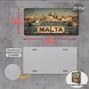 D-Dur Vintage Malta Hafen Stadtbild Fischerboot Mittelmeer Küstenszene Kennzeichen Stil Aluminium Metall Malerei Wand