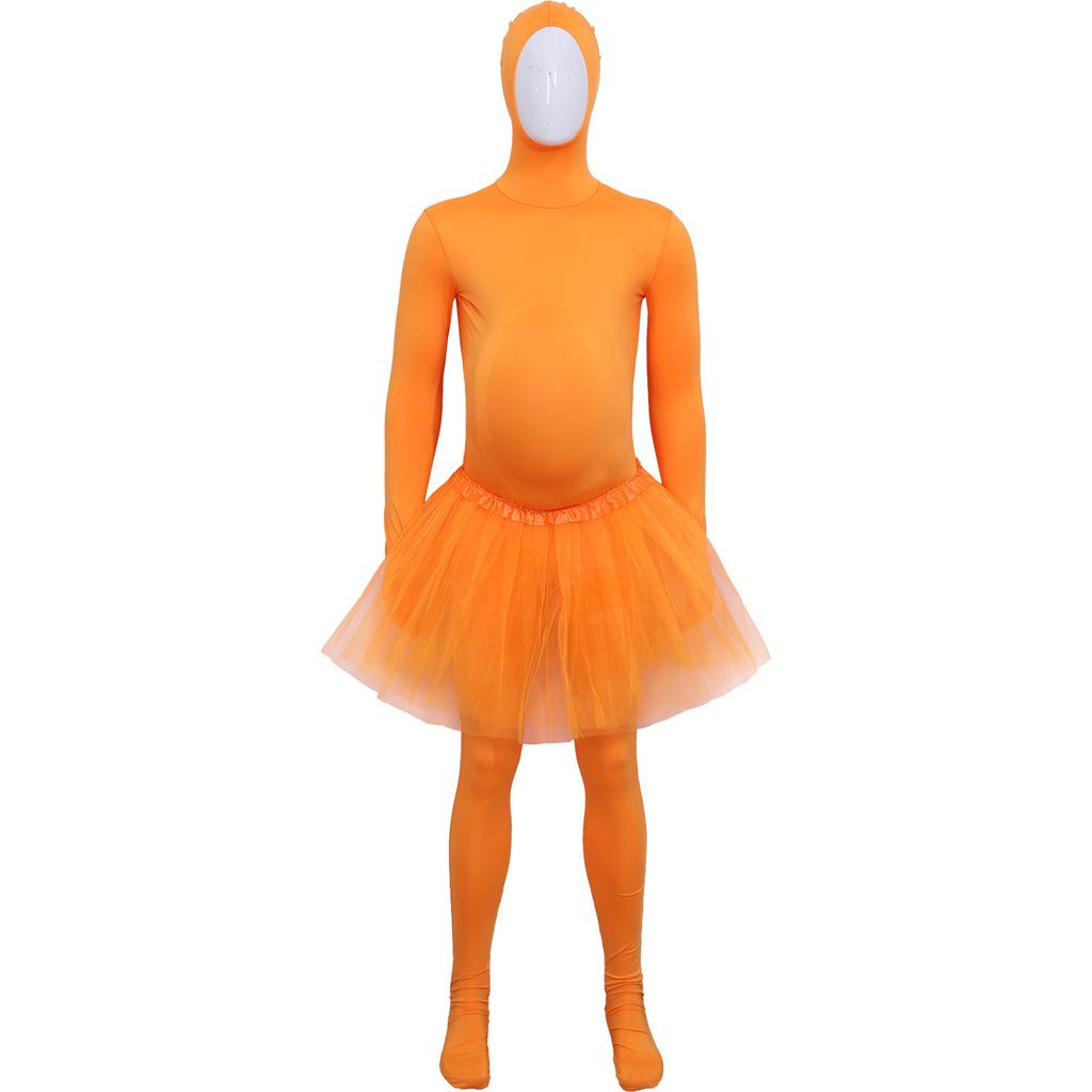 Old Reese Cos Uniform Halloween Transformation Elastane Jumpsuit Cosplay Tights Orange Jumpsuit Suit