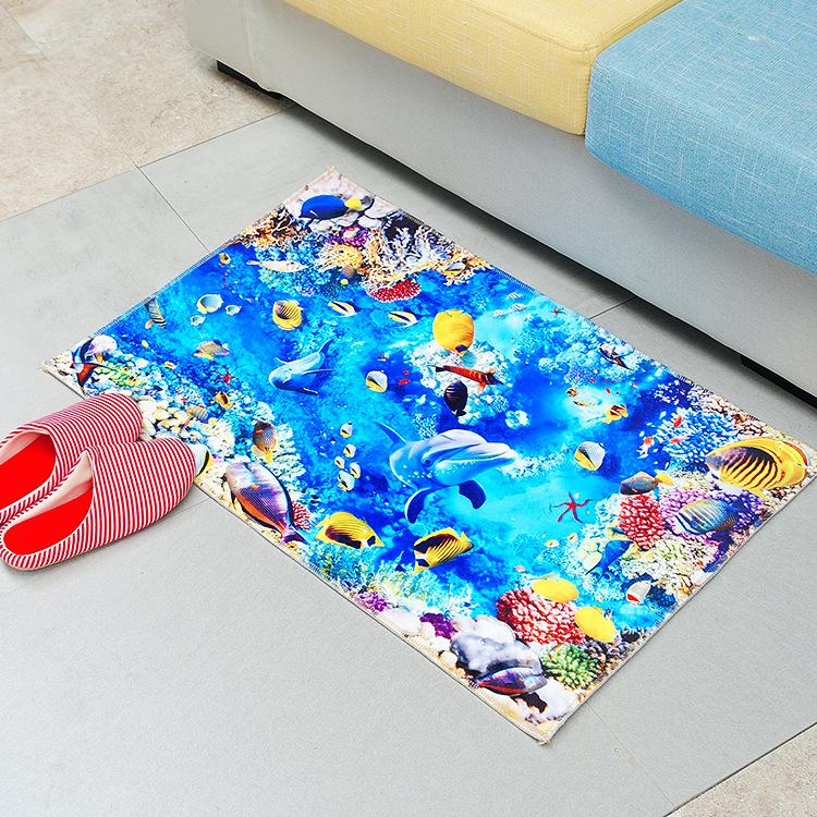 Home Cartoon Door Mat 3D Carpet 3D Print Carpet Home Bathroom Anti Slip Floor Mat Door Mat