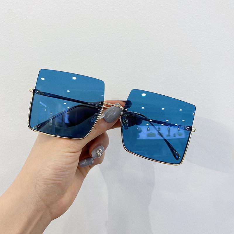 

New Style Semi-rimless Sun glasses for For Women Square Shaped Shape UV 400 Protection Protection Sun Glasses For Men High Quality Female Sunglass