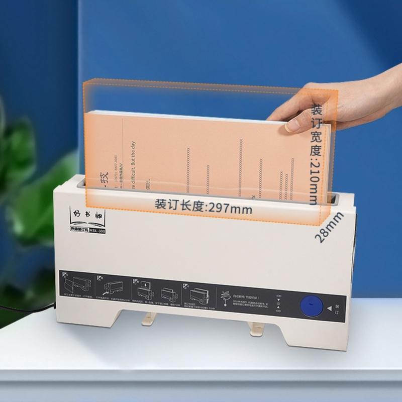 A4 Office Hot Melt Binding Machine Small Automatic Gluing Home Binding Machine 4Mm Thermal Fusion Cover For Document Finishing