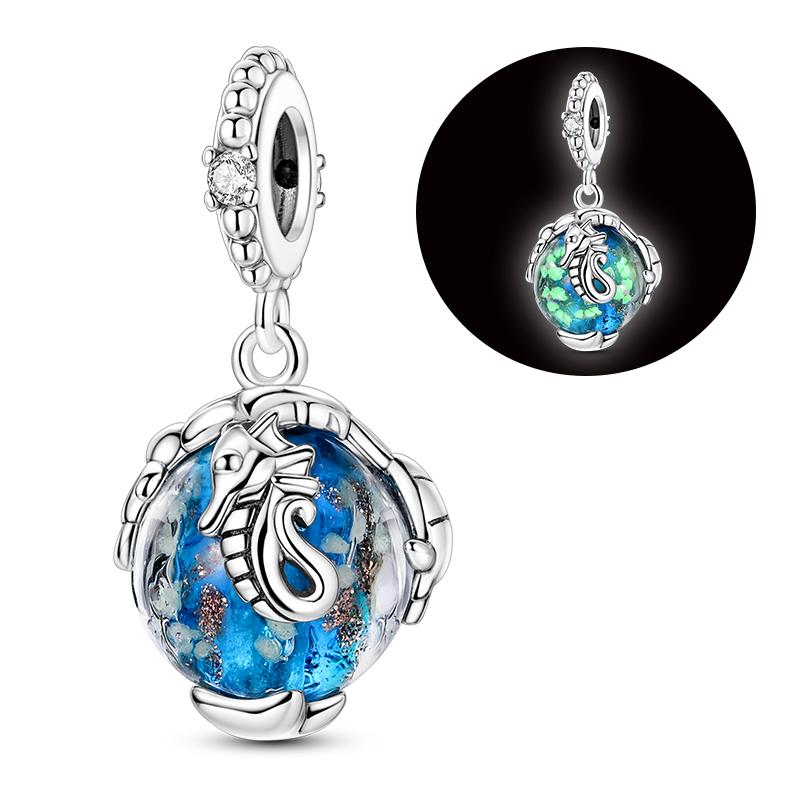 Copper Charms Luminous Beads Firefly Chameleon Fit Original Bracelet Pendant Diy For Woman Jewelry