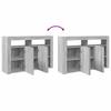 Sideboard Gray Sonoma 116 x 30 x 75 cm Particleboard