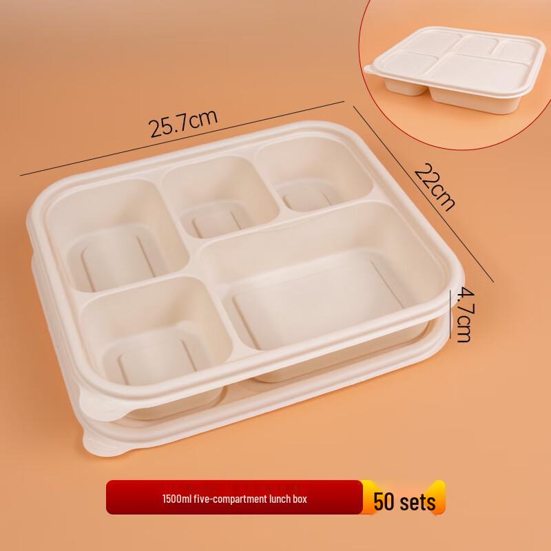 CHULV Biodegradable Corn Starch Disposable Food Containers