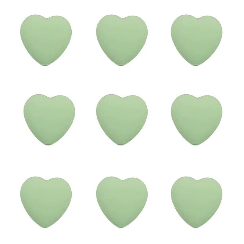 Mărgele Inimă din Silicon pentru Bijuterii DIY & Tricotat: Opritoare croșetă și ac anti-cădere