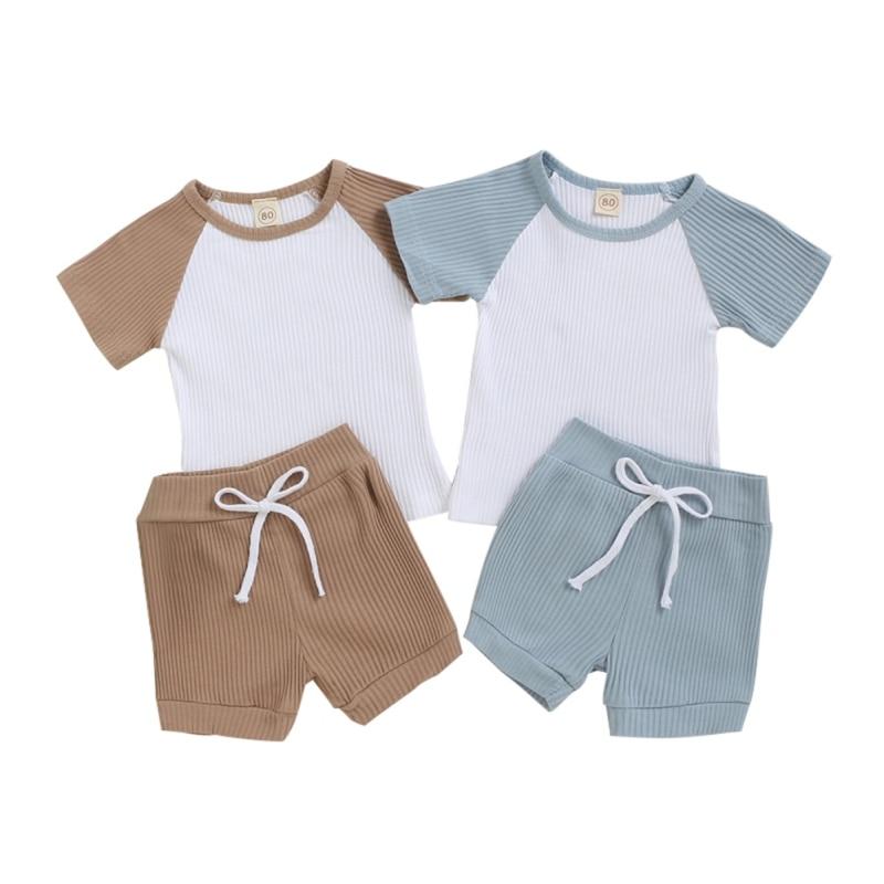 Boy Short Sleeve TShirt And Shorts Set Casual Suit Baby Shorts Set