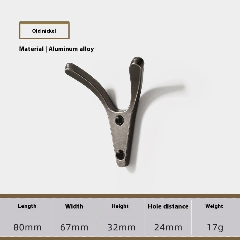 1Pcs Zinc Alloy Bronze Wall Mounted Hook Rustic Key Coat Bag Hat Hanger Robe Hooks Hanging Kitchen Bathroom Room Coat Rack Hooks