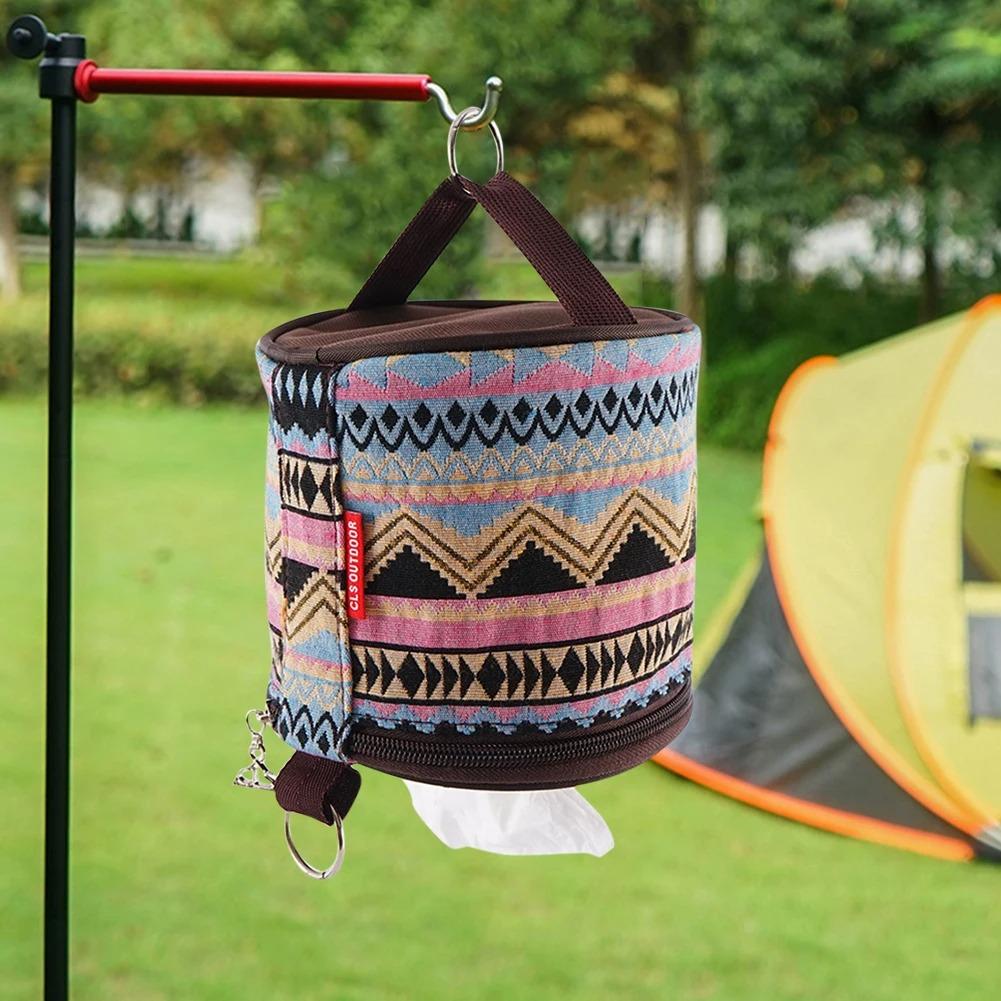 Outdoor Toilet Paper Storage Holder Waterproof Roll Paper Storage Bag Foldable Tissue