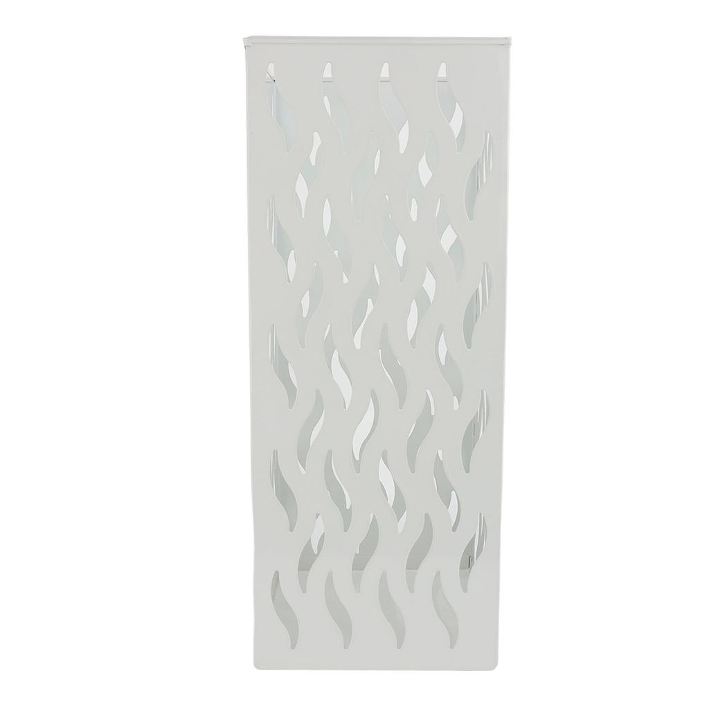 Entryway Umbrella Stand Rain Umbrella Organizer Metal Structure Compact Size Hollow Design Rustproof Coating for Public Places